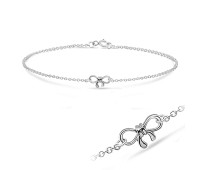 Bow Silver Anklet ANK-107